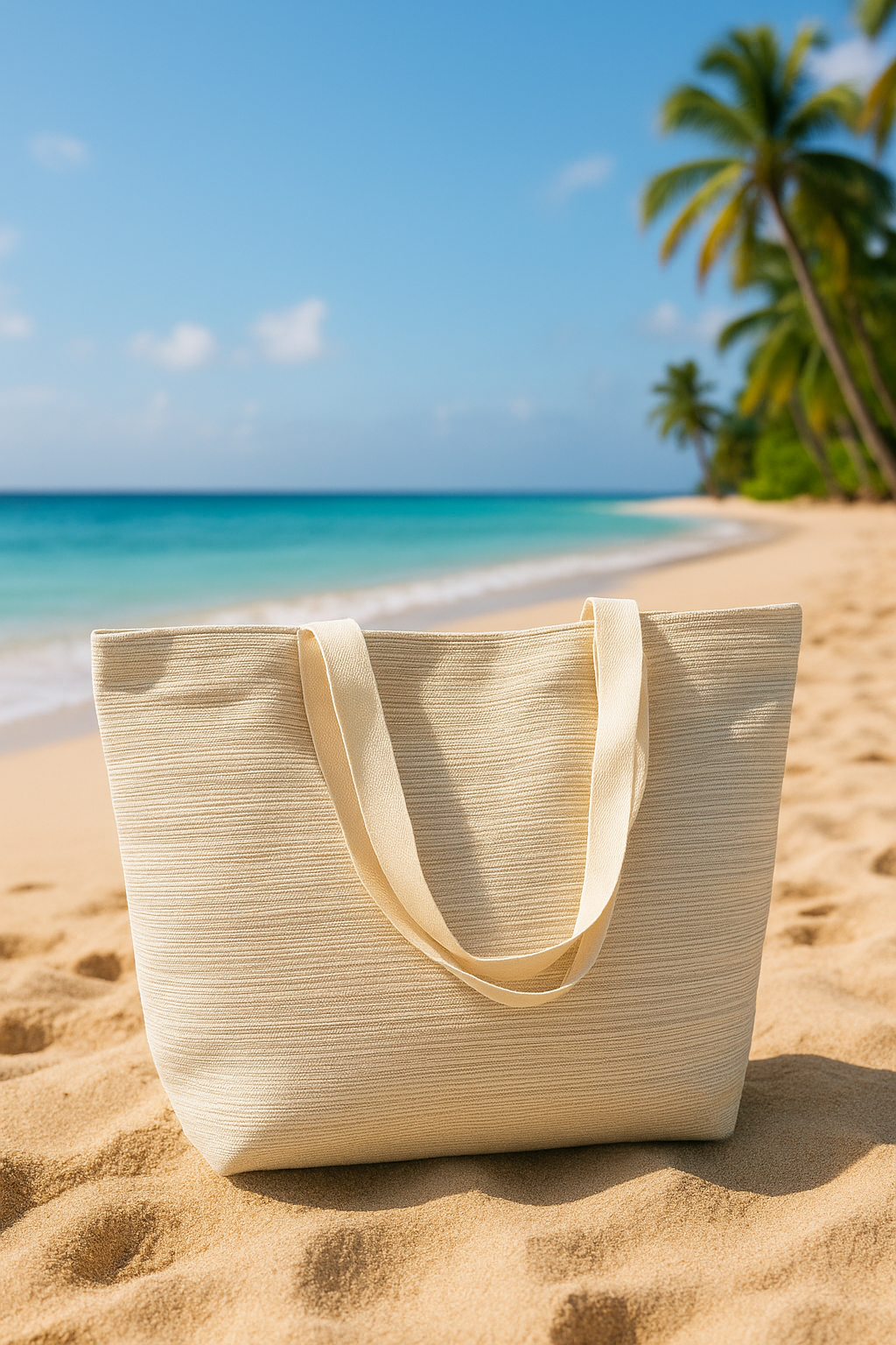 🌊 Bolso de Playa Beige Texturizado 🌴