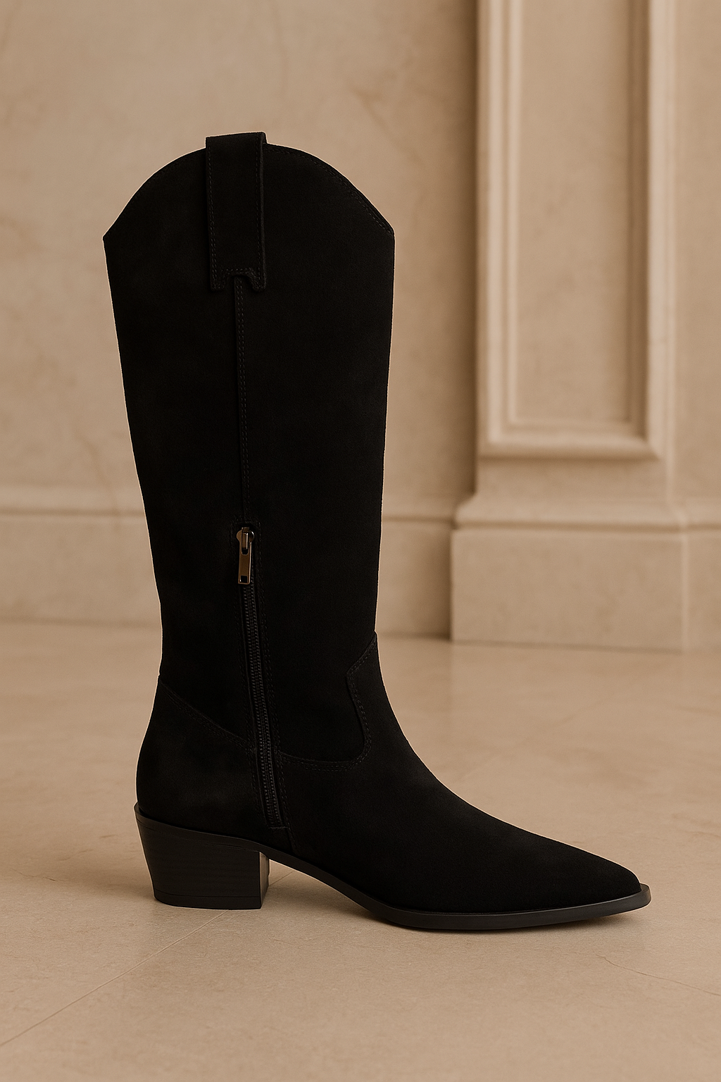 Bota Alta Cowboy Negra talla 39