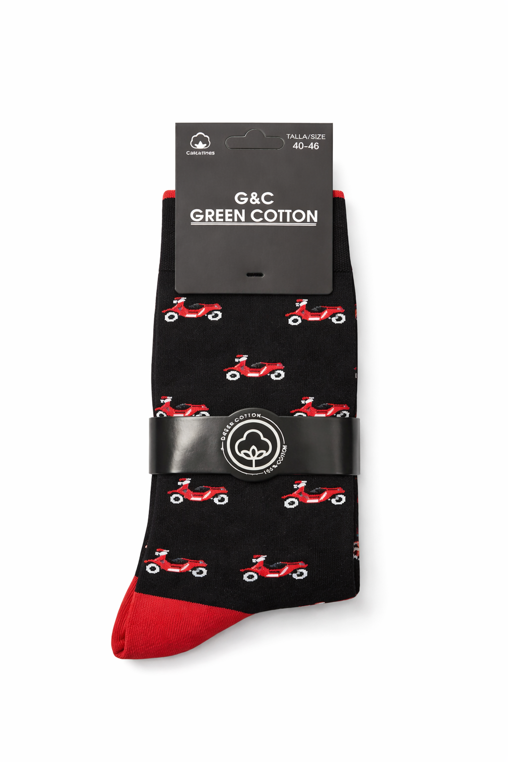 3 pares Calcetines de Algodón Green Cotton – Diseño Motos