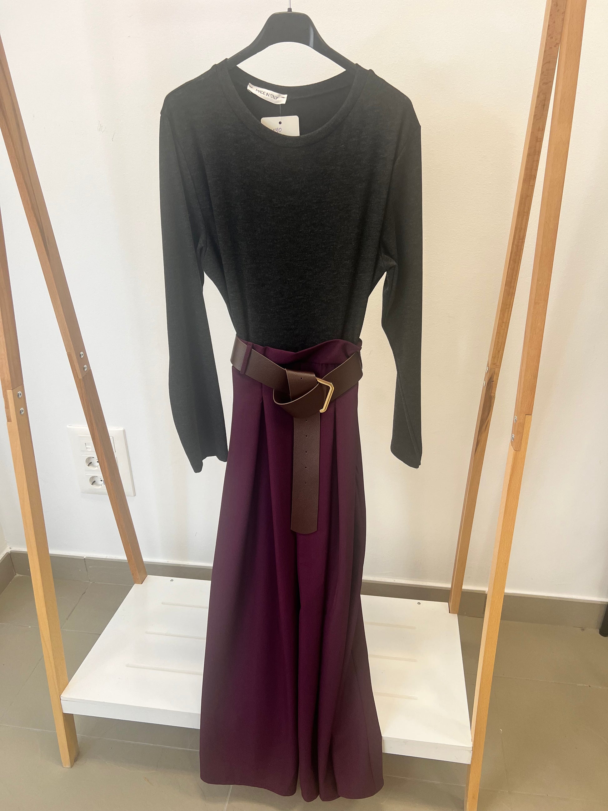 Conjunto Punto & Palazzo con Cinturón – Edición Elegance