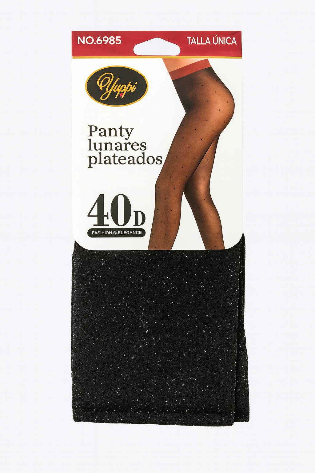 Panty de Lunares Plateados 40 DEN
